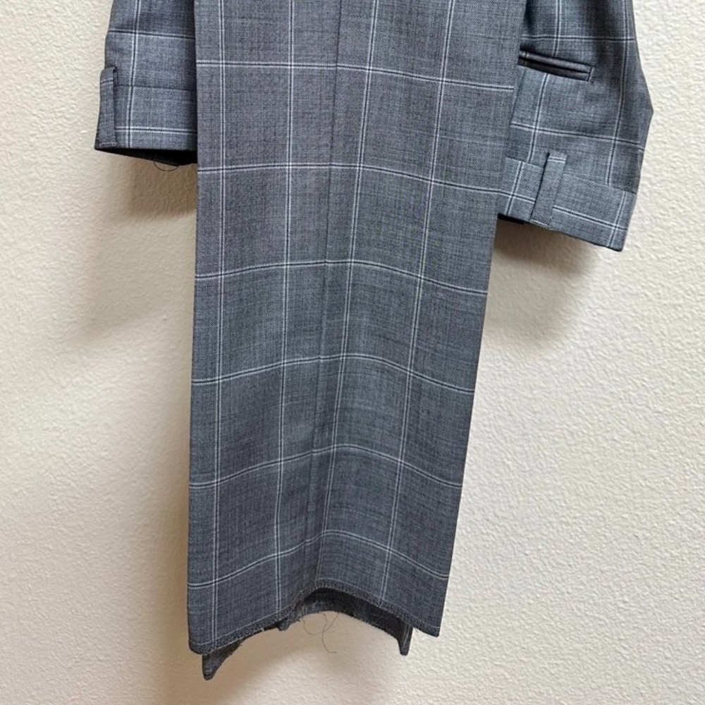 VINCE CAMUTO Mens Gray Plaid Slim Fit Suit 2 piece VA001SV5293 Size 36s 29W - Picture 5 of 5